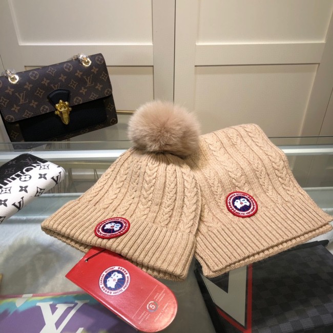 Canada Goose Scarves Men Womens Fashion Scarf and Hats Set with Original Box