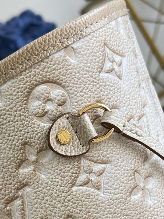 Louis Vuitton Womens Bags Handbags Luxury Brand Fashion Type NEVERFULL MM M46231 Pale Beige Sprayed and embossed grained cowhide leather
