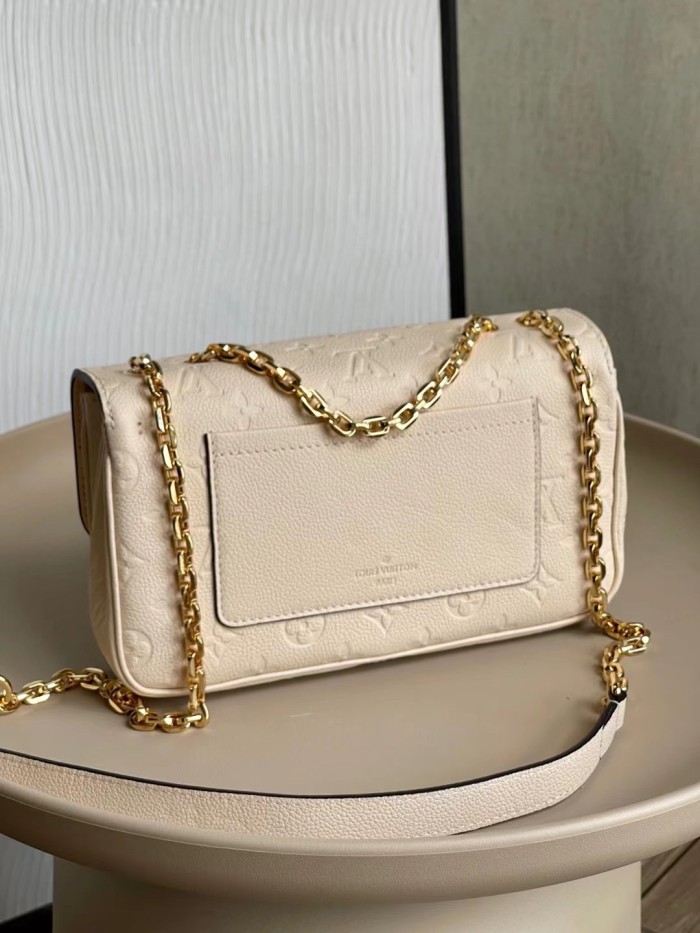 Louis Vuitton Womens Bags Shoulder Bag Luxury Brand LV MARCEAU M46201 with Original Box Cream Beige Embossed grained cowhide leather