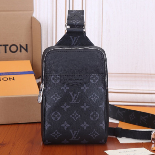Louis Vuitton Mens Bag Shoulder Bag OUTDOOR SLINGBAG M30741 Taigarama Noir black Coated canvas and cowhide leather with Original Box