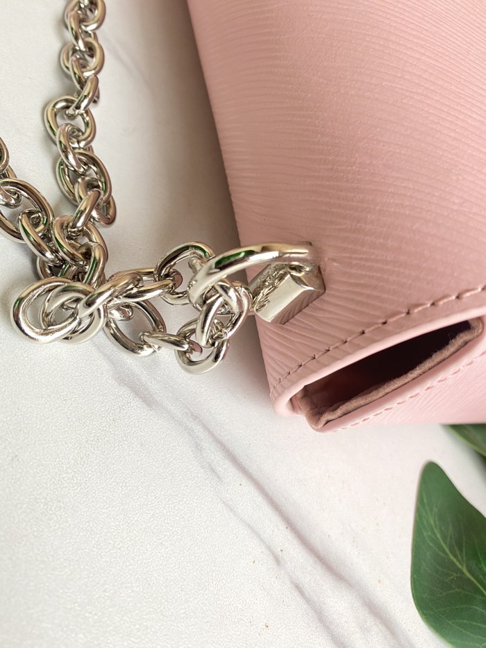 Louis Vuitton Womens Bags Shoulder Messenger Bags Luxury Brand TWIST MM Pink Epi grained cowhide leather M55513 with Original Box