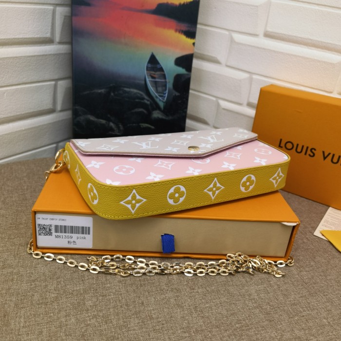 Louis Vuitton Womens Bags Shoulder Messenger Bag Luxury Brand FÉLICIE POCHETTE leather with Original Box
