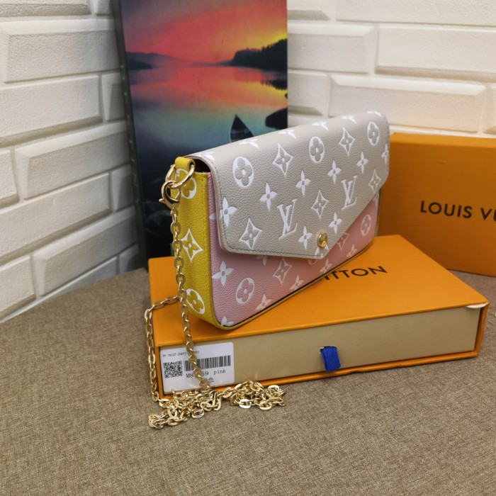 Louis Vuitton Womens Bags Shoulder Messenger Bag Luxury Brand FÉLICIE POCHETTE leather with Original Box