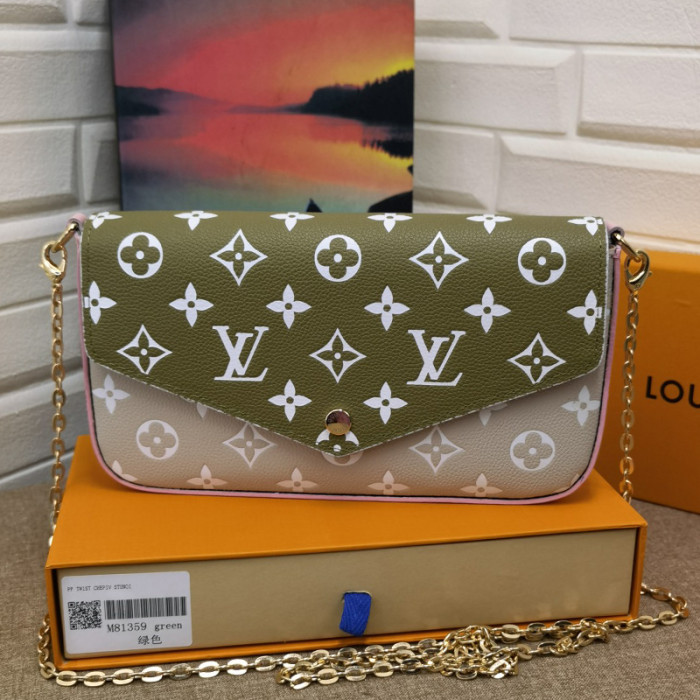 Louis Vuitton Womens Bags Shoulder Messenger Bag Luxury Brand FÉLICIE POCHETTE leather with Original Box