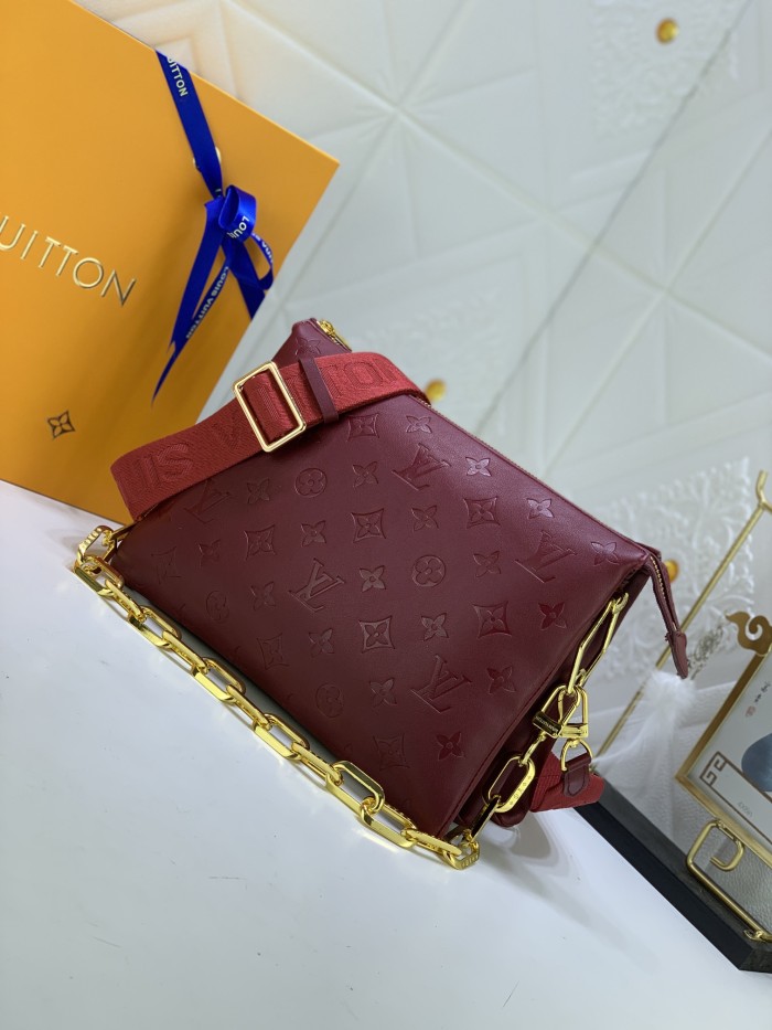 Louis Vuitton Womens Bags Messenger Shoulder Bags Luxury Brand COUSSIN PM M20379 with Original Box Monogram embossed puffy lambskin