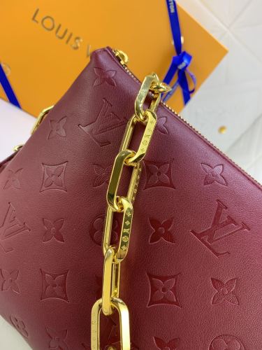Louis Vuitton Womens Bags Messenger Shoulder Bags Luxury Brand COUSSIN PM M20379 with Original Box Monogram embossed puffy lambskin
