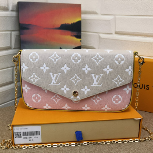 Louis Vuitton Womens Bags Shoulder Messenger Bag Luxury Brand FÉLICIE POCHETTE leather with Original Box