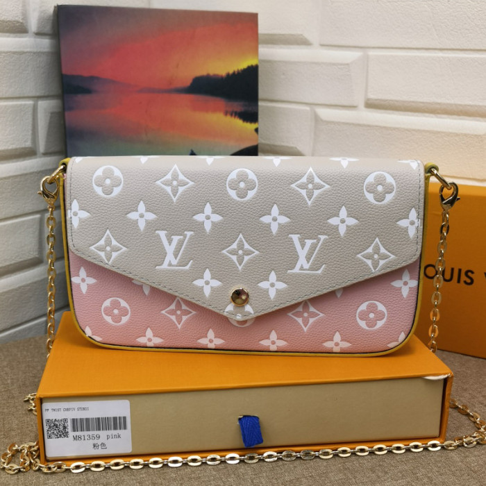 Louis Vuitton Womens Bags Shoulder Messenger Bag Luxury Brand FÉLICIE POCHETTE leather with Original Box