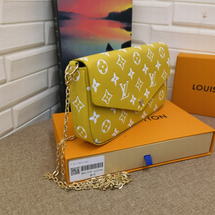 Louis Vuitton Womens Bags Shoulder Messenger Bag Luxury Brand FÉLICIE POCHETTE leather with Original Box
