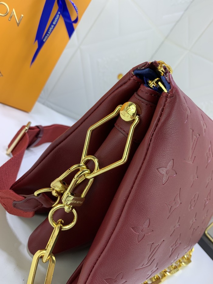 Louis Vuitton Womens Bags Messenger Shoulder Bags Luxury Brand COUSSIN PM M20379 with Original Box Monogram embossed puffy lambskin