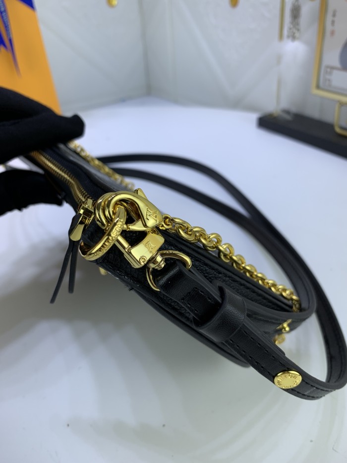 Louis Vuitton Womens Bags Messenger Shoulder Bags Luxury Brand EASY POUCH ON STRAP M81066 Embossed Monogram Empreinte cowhide leather with Original Box
