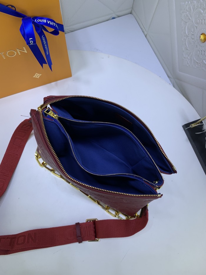 Louis Vuitton Womens Bags Messenger Shoulder Bags Luxury Brand COUSSIN PM M20379 with Original Box Monogram embossed puffy lambskin