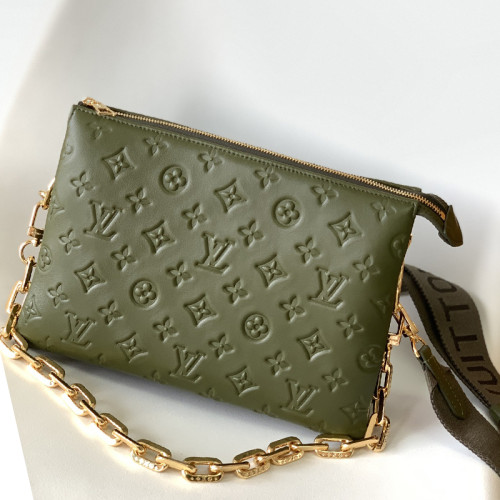 Louis Vuitton Womens Bags Messenger Shoulder Bags Luxury Brand COUSSIN PM M20379 with Original Box Monogram embossed puffy lambskin