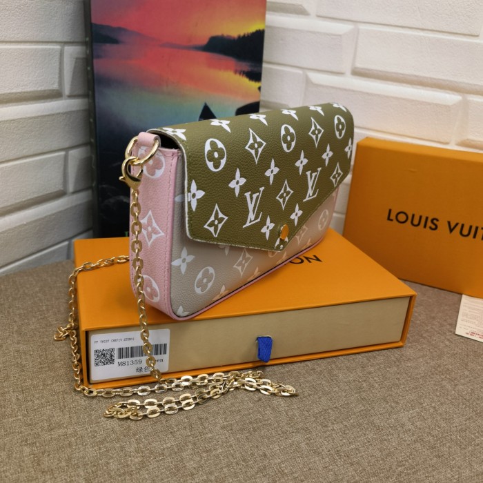 Louis Vuitton Womens Bags Shoulder Messenger Bag Luxury Brand FÉLICIE POCHETTE leather with Original Box