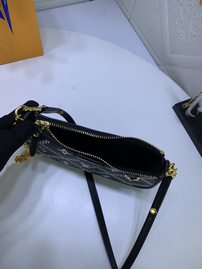 Louis Vuitton Womens Bags Messenger Shoulder Bags Luxury Brand EASY POUCH ON STRAP M81066 Embossed Monogram Empreinte cowhide leather with Original Box