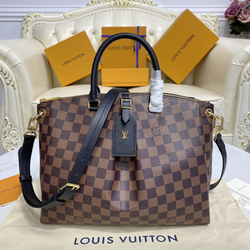Louis Vuitton Womens Bags Shoulder Handbags Luxury Brand ODÉON TOTE MM Damier Ebène coated canvas without Original Box N45283