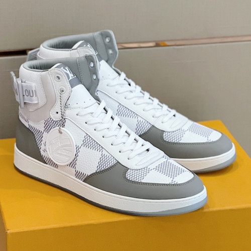 Louis Vuitton Men Shoes Sneakers Casual Luxury Brand RIVOLI SNEAKER BOOT with Original Box