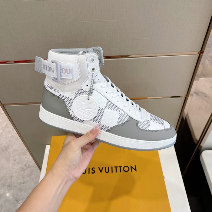 Louis Vuitton Men Shoes Sneakers Casual Luxury Brand RIVOLI SNEAKER BOOT with Original Box