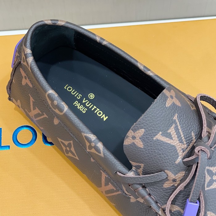 Louis Vuitton Men Shoes Luxury Brand LV Loafers Shoes with Original Box MONTE CARLO DRIVER MOCCASINS 1A8F7B
