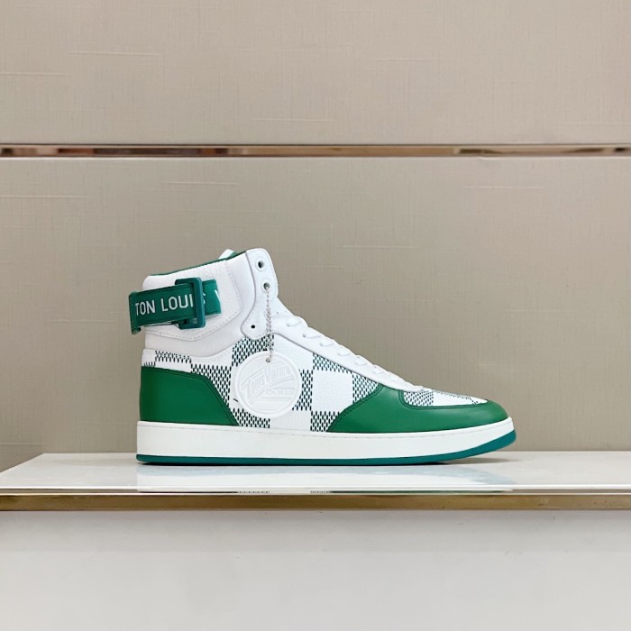 Louis Vuitton Men Shoes Sneakers Casual Luxury Brand RIVOLI SNEAKER BOOT with Original Box