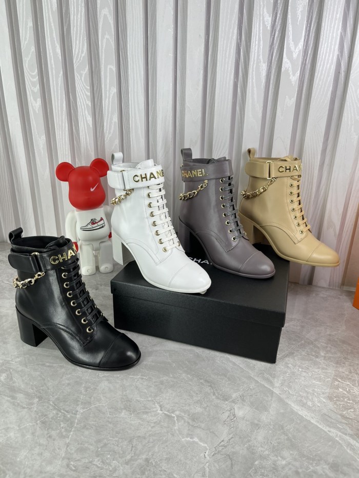 Chanel Womens Shoes Boots Luxury Brand Design with Original Box Women Fashion Ankle Boots 6cm Heel