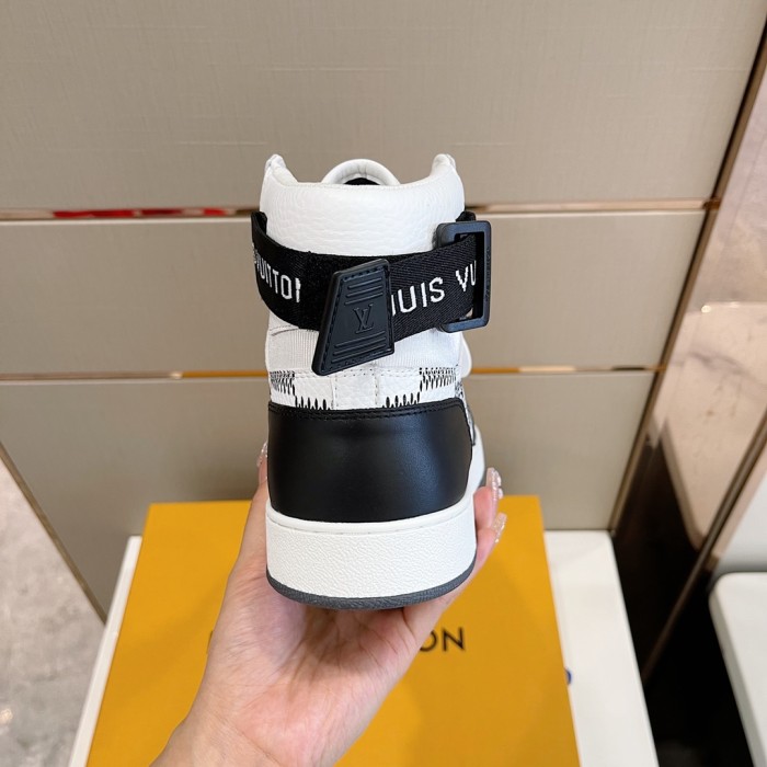 Louis Vuitton Men Shoes Sneakers Casual Luxury Brand RIVOLI SNEAKER BOOT with Original Box