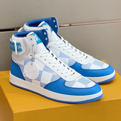 Louis Vuitton Men Shoes Sneakers Casual Luxury Brand RIVOLI SNEAKER BOOT with Original Box