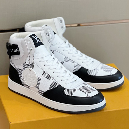 Louis Vuitton Men Shoes Sneakers Casual Luxury Brand RIVOLI SNEAKER BOOT with Original Box