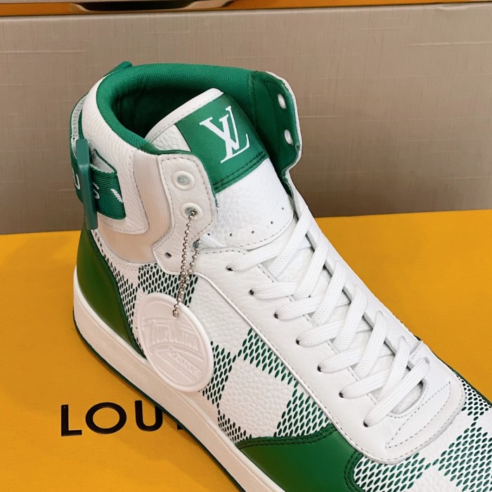 Louis Vuitton Men Shoes Sneakers Casual Luxury Brand RIVOLI SNEAKER BOOT with Original Box