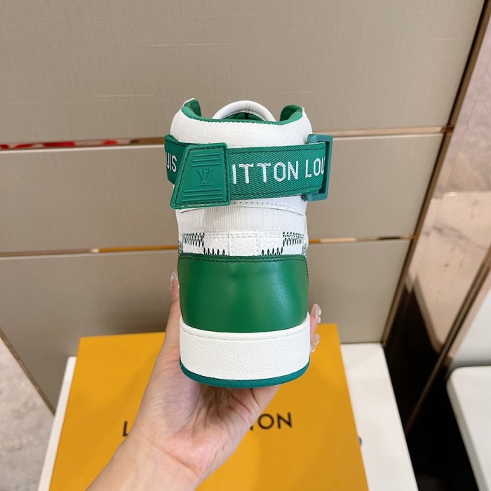 Louis Vuitton Men Shoes Sneakers Casual Luxury Brand RIVOLI SNEAKER BOOT with Original Box