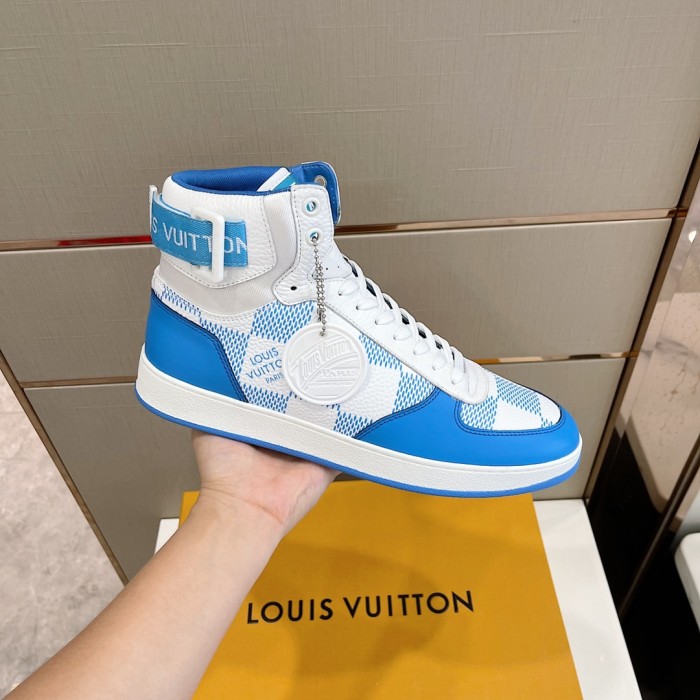 Louis Vuitton Men Shoes Sneakers Casual Luxury Brand RIVOLI SNEAKER BOOT with Original Box