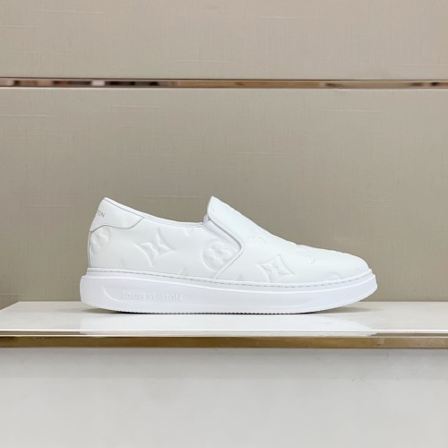 Louis Vuitton Men Shoes Fashion Sneakers RIVOLI Beverly Hills MOCASSIN Luxury Brand Casual Shoes with Original Box
