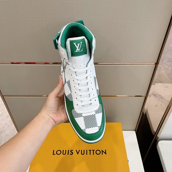Louis Vuitton Men Shoes Sneakers Casual Luxury Brand RIVOLI SNEAKER BOOT with Original Box