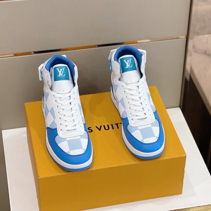 Louis Vuitton Men Shoes Sneakers Casual Luxury Brand RIVOLI SNEAKER BOOT with Original Box