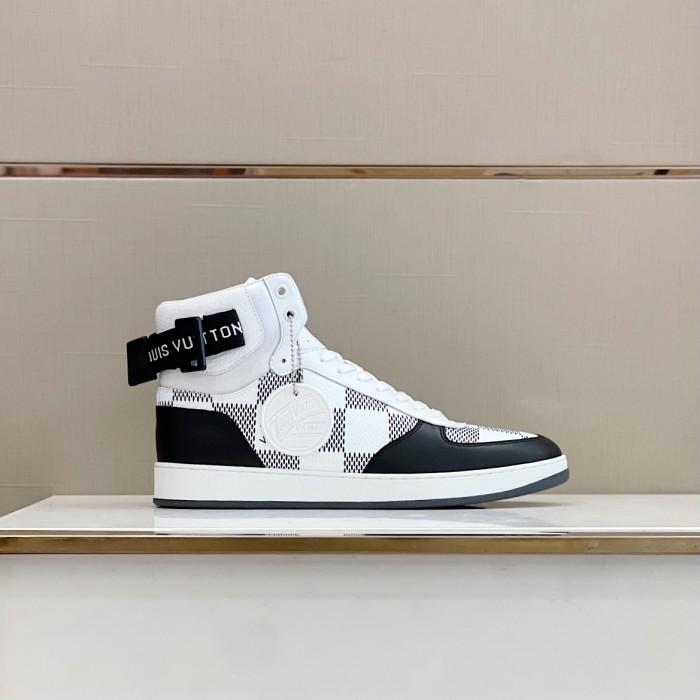 Louis Vuitton Men Shoes Sneakers Casual Luxury Brand RIVOLI SNEAKER BOOT with Original Box