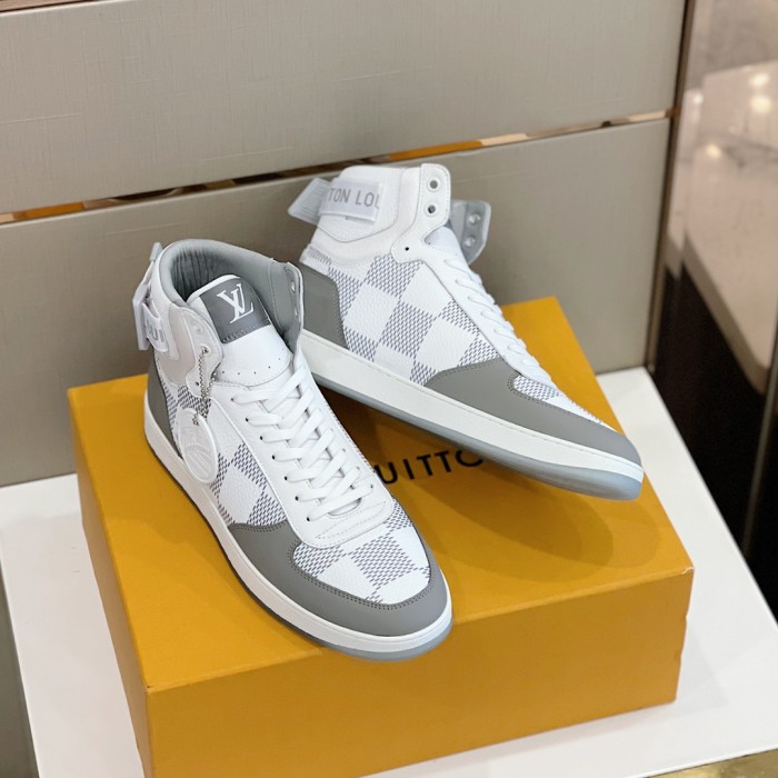 Louis Vuitton Men Shoes Sneakers Casual Luxury Brand RIVOLI SNEAKER BOOT with Original Box