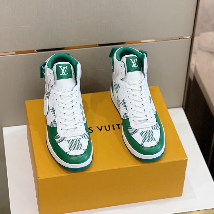 Louis Vuitton Men Shoes Sneakers Casual Luxury Brand RIVOLI SNEAKER BOOT with Original Box