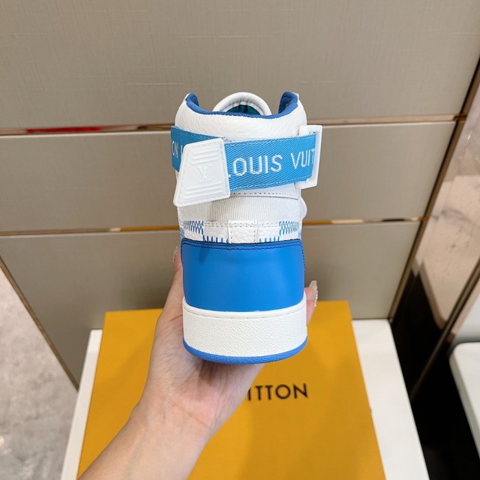 Louis Vuitton Men Shoes Sneakers Casual Luxury Brand RIVOLI SNEAKER BOOT with Original Box