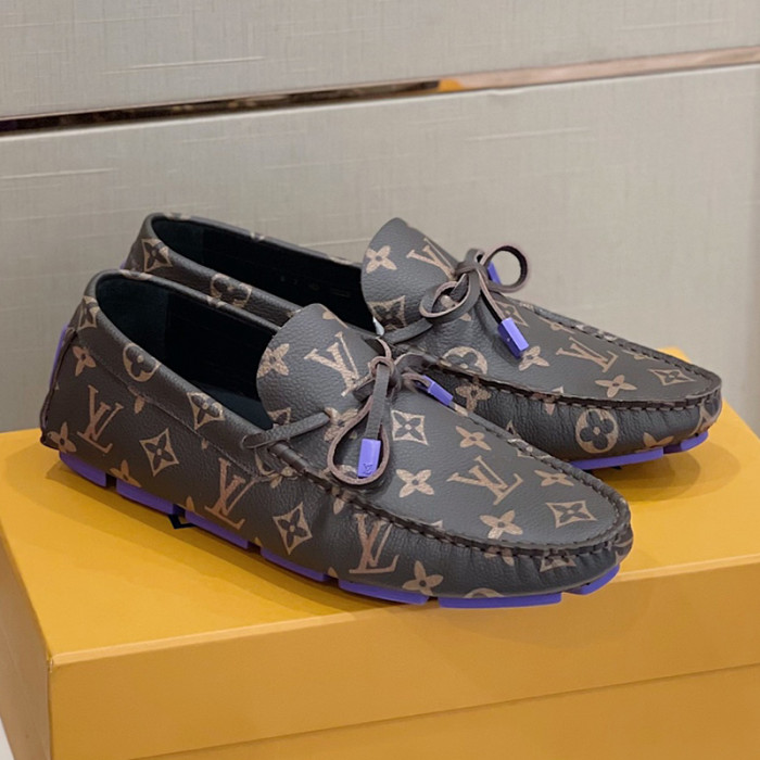 Louis Vuitton Men Shoes Luxury Brand LV Loafers Shoes with Original Box MONTE CARLO DRIVER MOCCASINS 1A8F7B