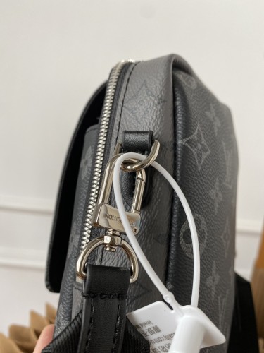 Louis Vuitton Mens Womens Bags Shoulder Luxury Brand DOUBLE PHONE POUCH NM with Original Box M81321 Monogram Eclipse Reverse coated canvas