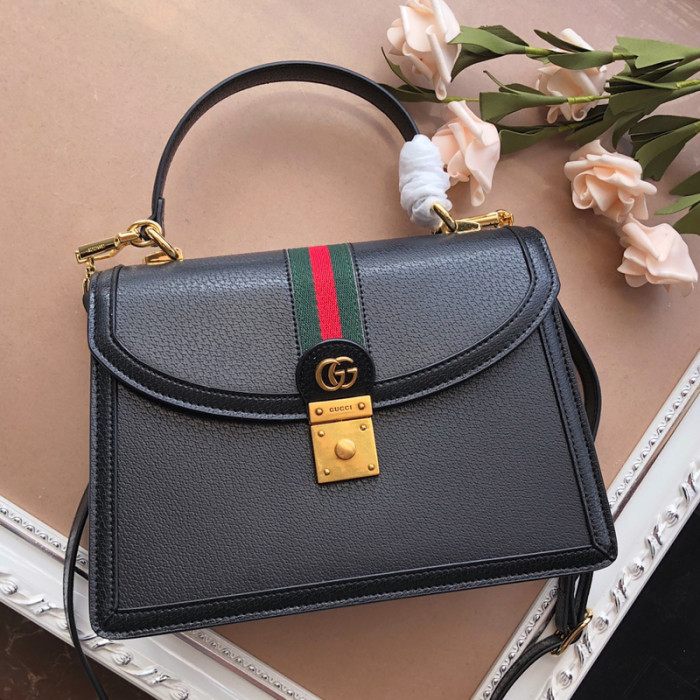 Gucci Womens Bags Shoulder Messenger Bag Luxury Brand Gucci Ophidia small top handle bag in GG supreme canvas with Original Box 651055 DJ2DX 1060