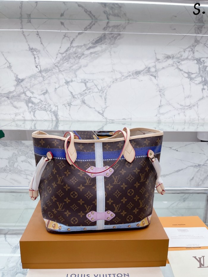 Louis Vuitton Womens Bags Handbags Luxury Brand Fashion Type NEVERFULL MM M46231 Monogram coated canvas
