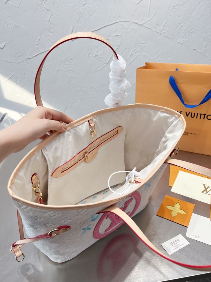 Louis Vuitton Womens Bags Handbags Luxury Brand Fashion Type NEVERFULL MM M46231 Monogram coated canvas