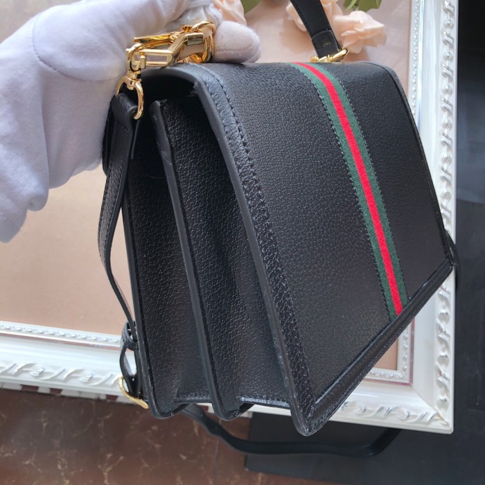 Gucci Womens Bags Shoulder Messenger Bag Luxury Brand Gucci Ophidia small top handle bag in GG supreme canvas with Original Box 651055 DJ2DX 1060
