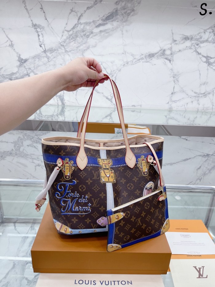Louis Vuitton Womens Bags Handbags Luxury Brand Fashion Type NEVERFULL MM M46231 Monogram coated canvas