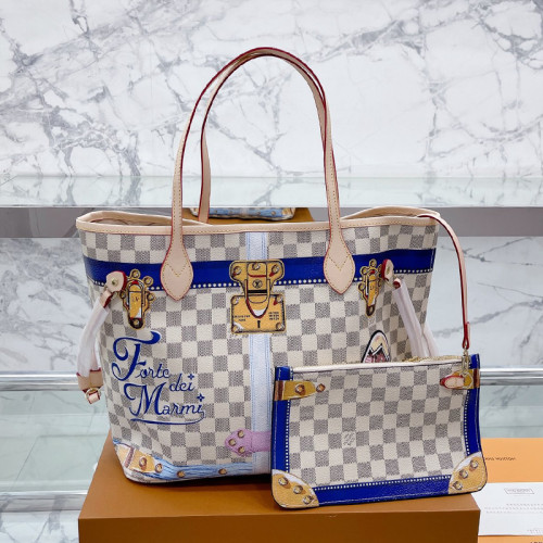 Louis Vuitton Womens Bags Handbags Luxury Brand Fashion Type NEVERFULL MM M46231 Monogram coated canvas