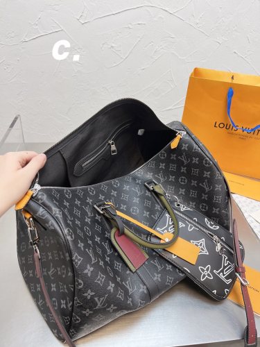 Louis Vuitton Womens and Mens Unisex Bags Luxury Brand KEEPALL BANDOULIÈRE 50 without Original Box M42426