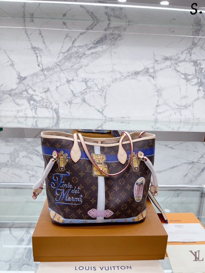 Louis Vuitton Womens Bags Handbags Luxury Brand Fashion Type NEVERFULL MM M46231 Monogram coated canvas
