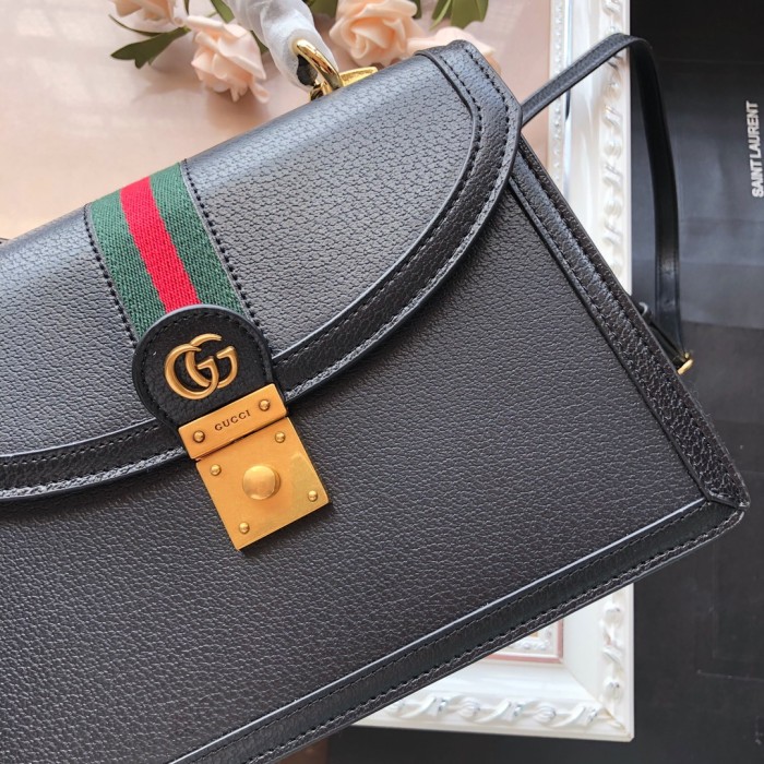 Gucci Womens Bags Shoulder Messenger Bag Luxury Brand Gucci Ophidia small top handle bag in GG supreme canvas with Original Box 651055 DJ2DX 1060