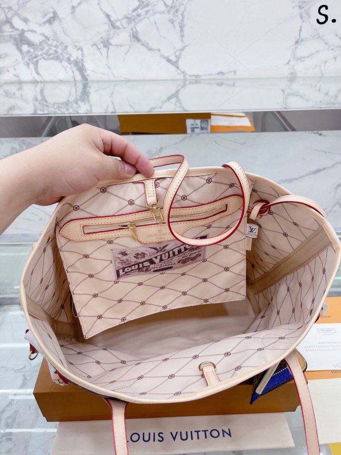 Louis Vuitton Womens Bags Handbags Luxury Brand Fashion Type NEVERFULL MM M46231 Monogram coated canvas